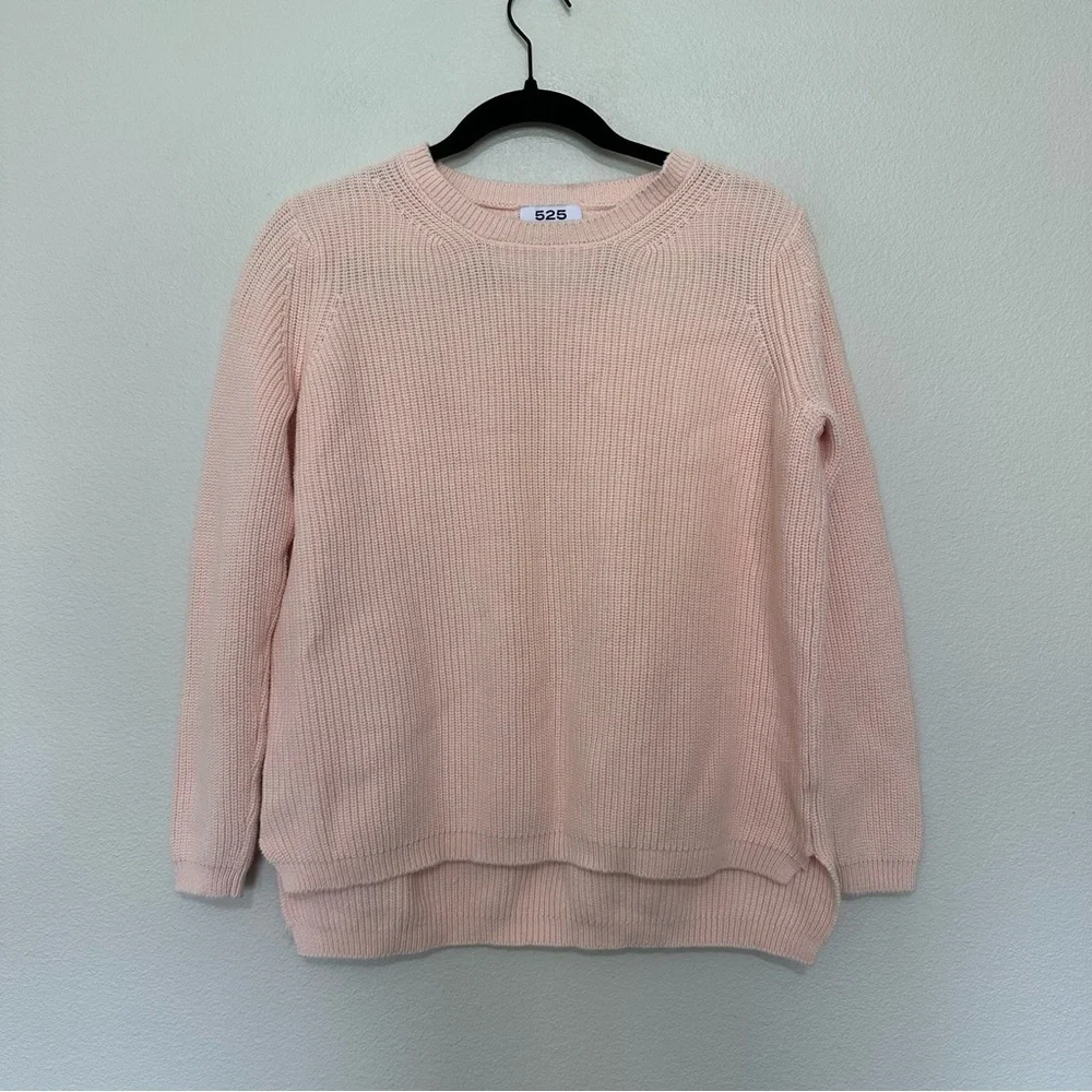 525 America light pink women’s crewneck pullover sweater size S small - Picture 1 of 3